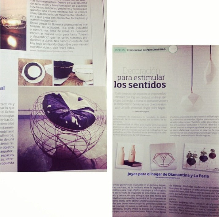 Joyas para el hogar: Diamantina & La Perla en revista CROMOS