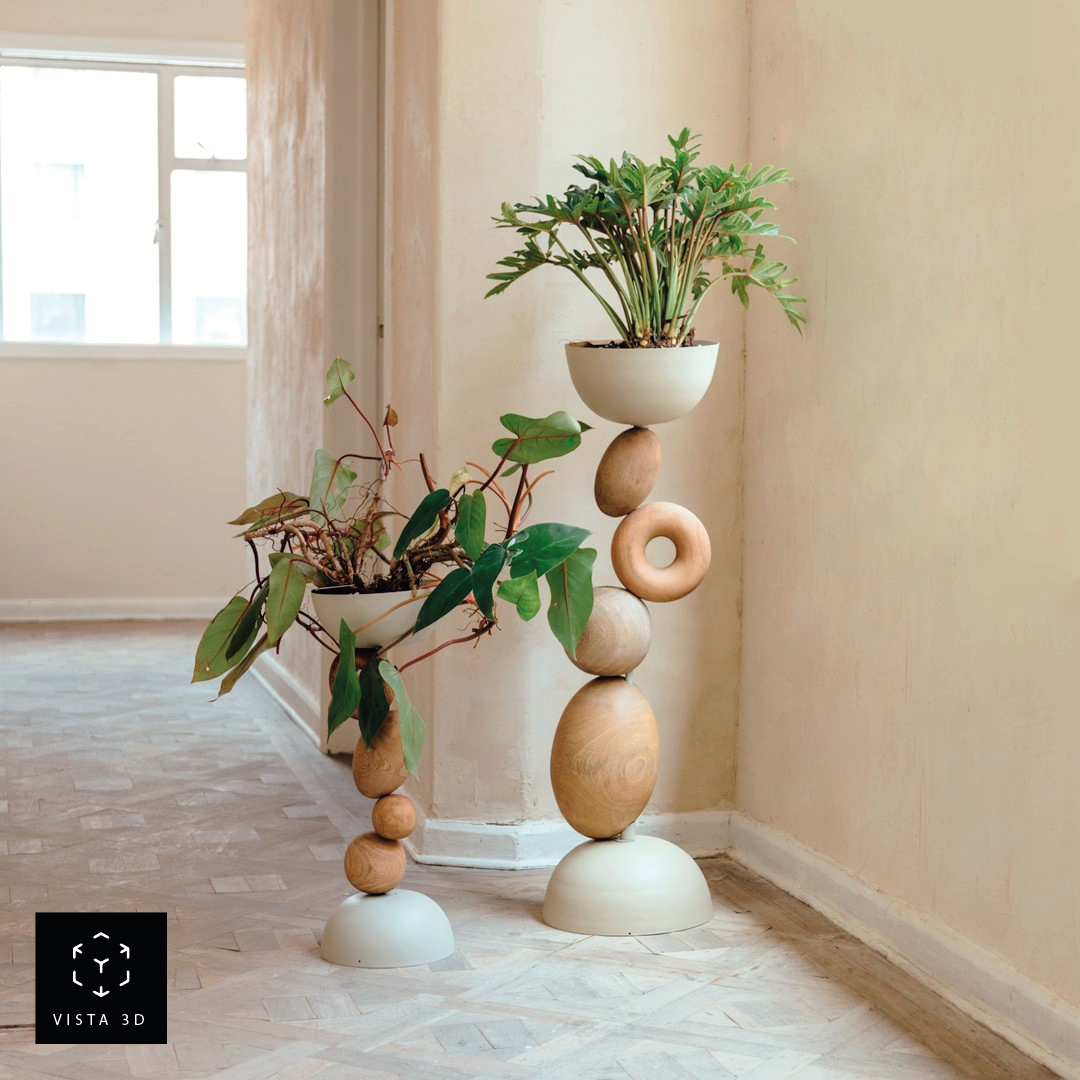 Macetas de piso Basalto - Diamantina y la Perla